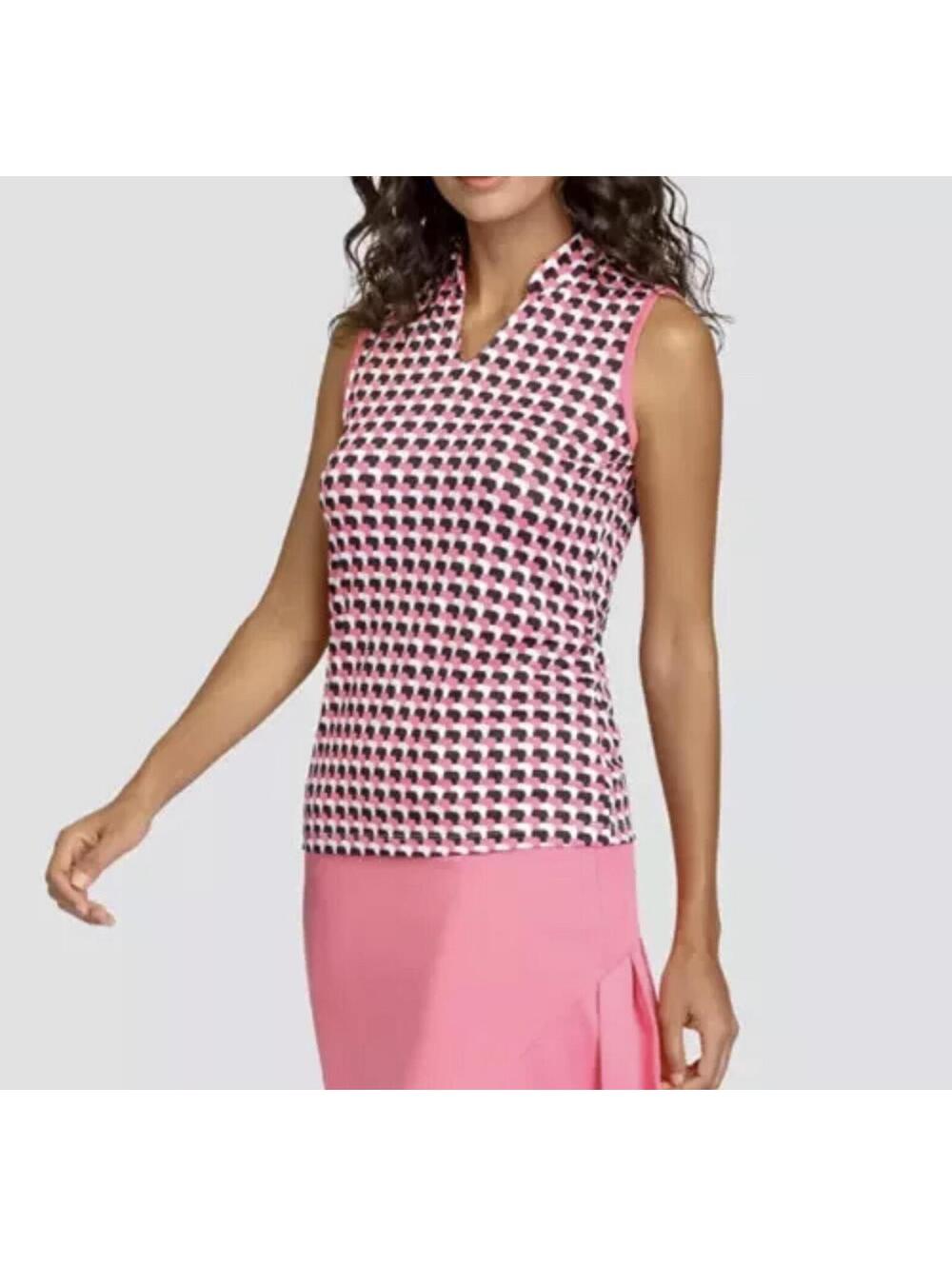 Tail Women's Sleeveless Novelty Neck Golf Polo Stacked Cubes Size Xtra Small NWT
